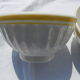 3 bols faience liseré jaune