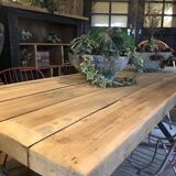 Large artisanal solid wood table