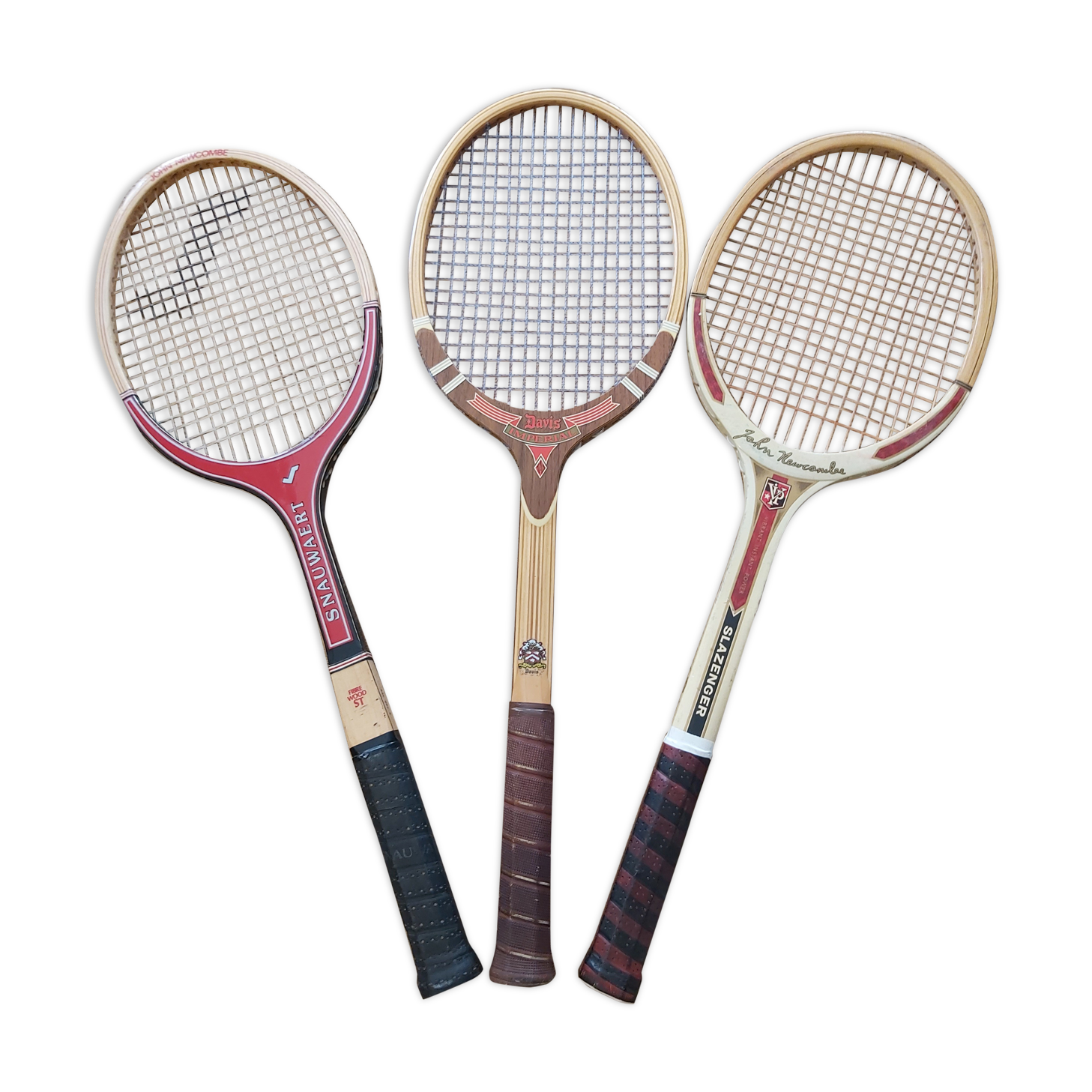 Série de 3 raquettes de tennis années 60