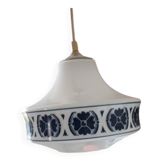 Suspension en opaline vintage