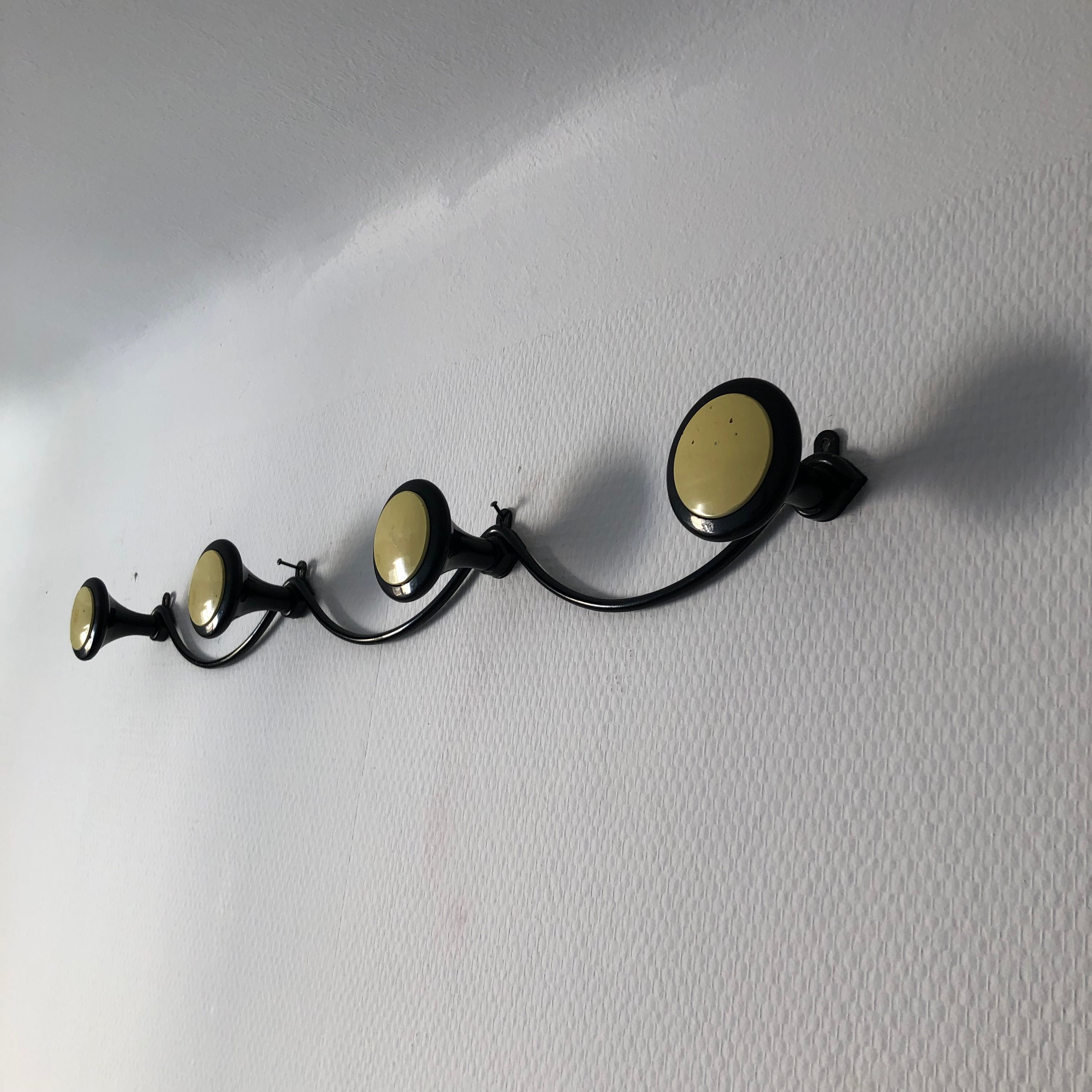 4 banana hanger hooks vintage 1960 65x6cm