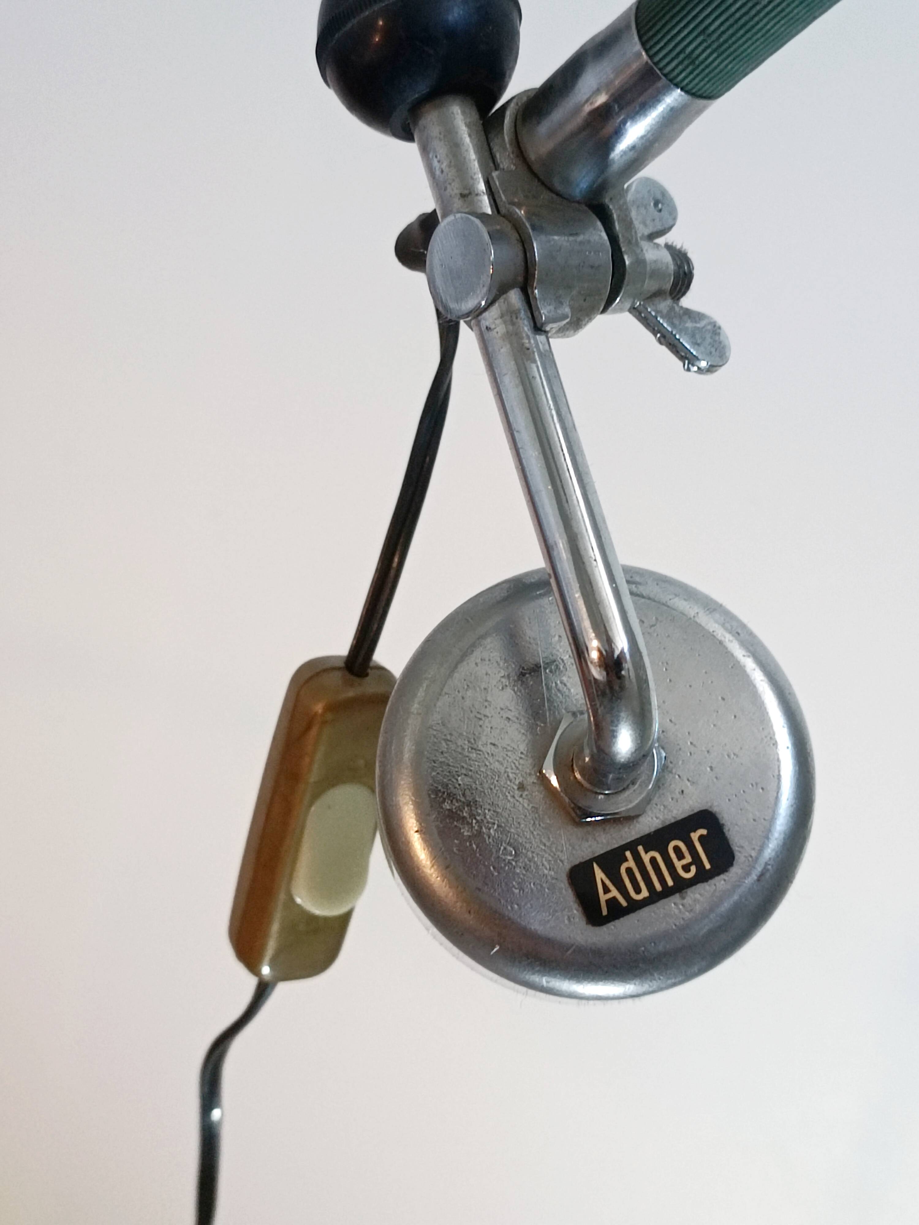 Magnetic industrial lamp by Adher (Jieldé) 1950s
