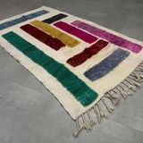 Handwoven traditional colorful beni mrirt rug, size 160 x 250 cm