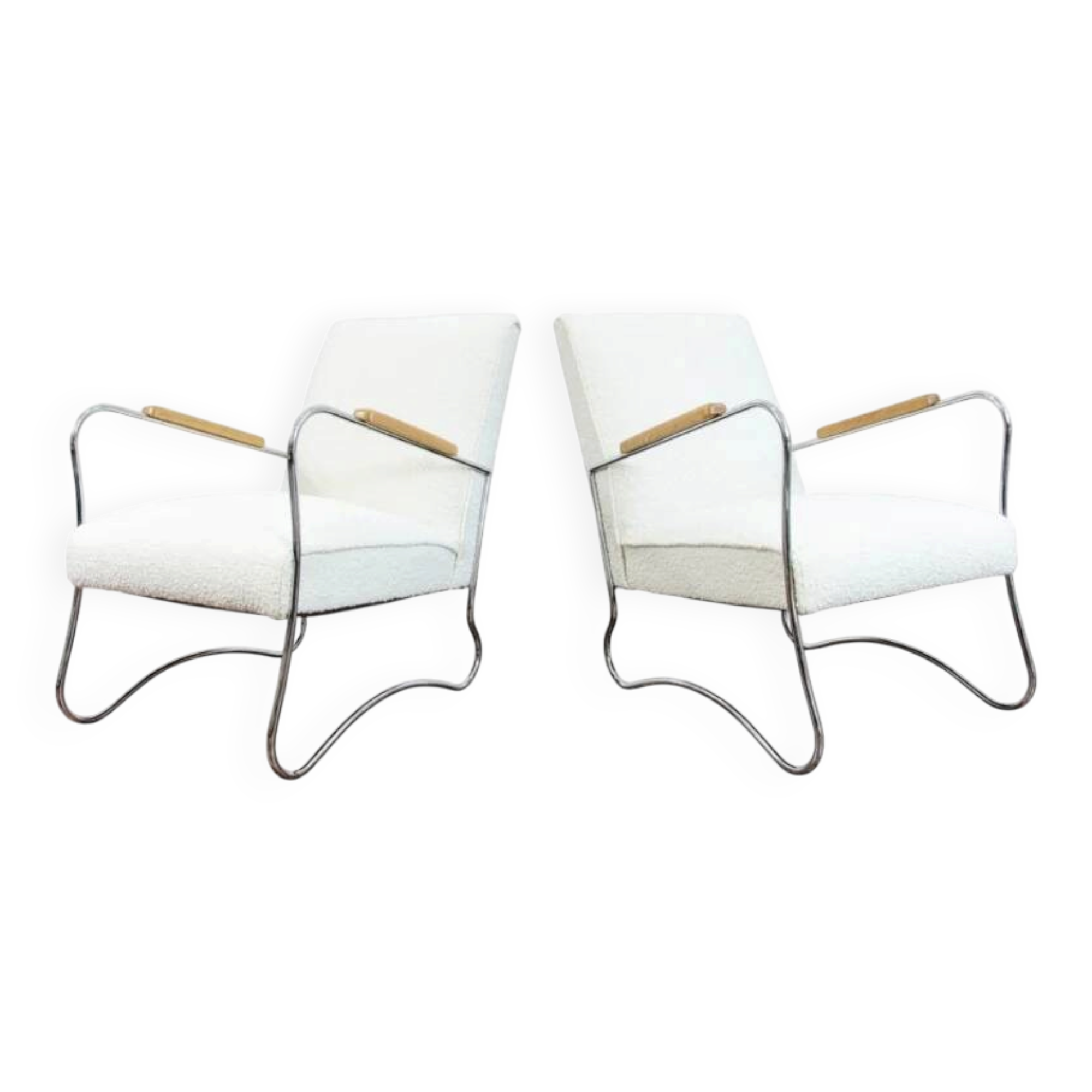 Fauteuils de style Bauhaus par FMW, années 1950, Pologne, ensemble de 2.