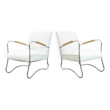 Bauhaus style armchairs by FMW, 1950s, Poland, set of 2