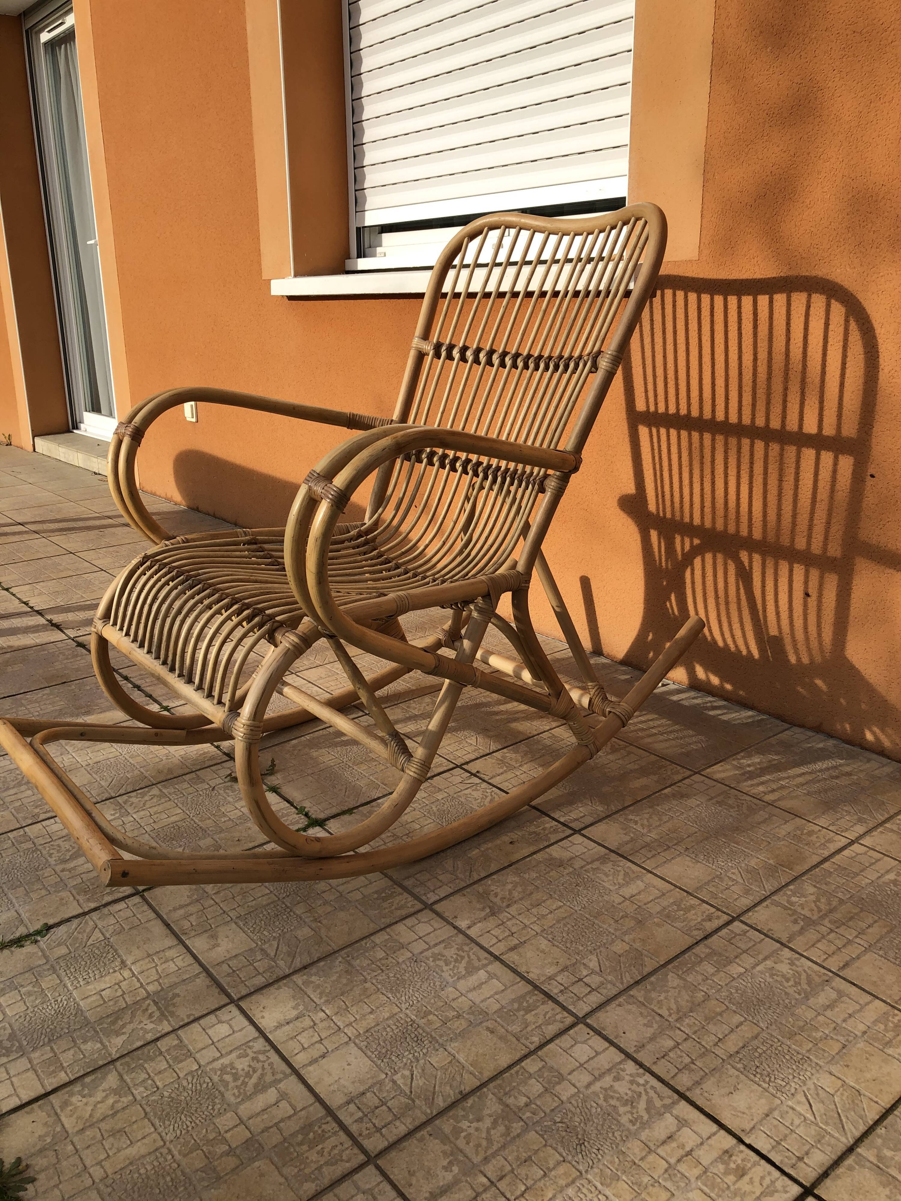 Rattan rocking chair