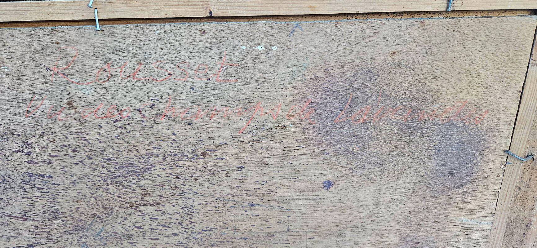 Armand Brugnaud - Oil on Panel Rousset Seen from the Lavender Fields