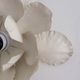 Pair of applique wall flower in white metal of the 1970s