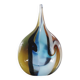 Large sculptural drop vase made of blown glass signed Mdina Glass Malta.