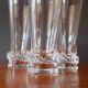 4 Champagne flutes from the 1950s in Daum crystal, Sorcy model