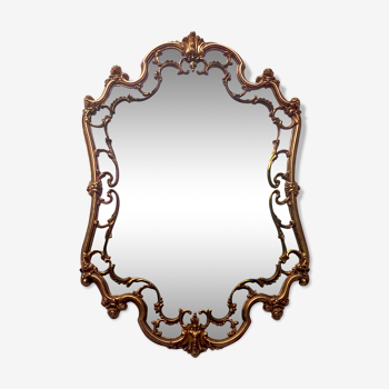 Bronze mirror with Louis XV style parcloses 63x93cm