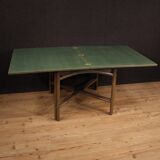 Italian design table in exotic wood from the 80s