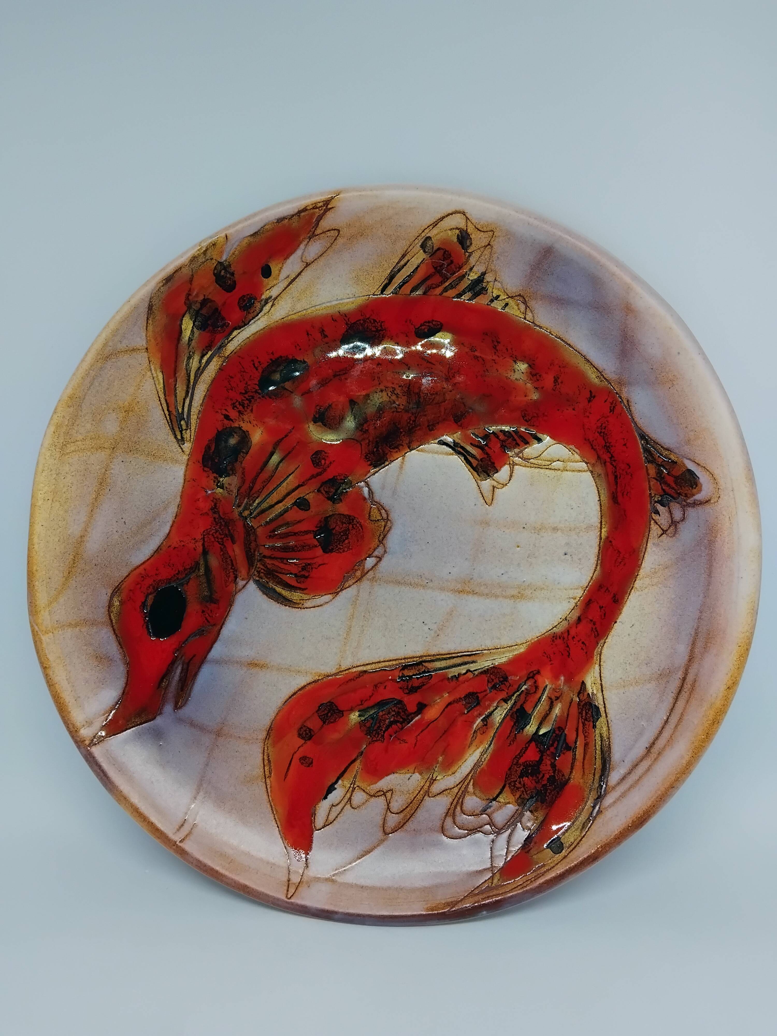 Vintage plate from the 60s. Monique Brenner / Vallauris.