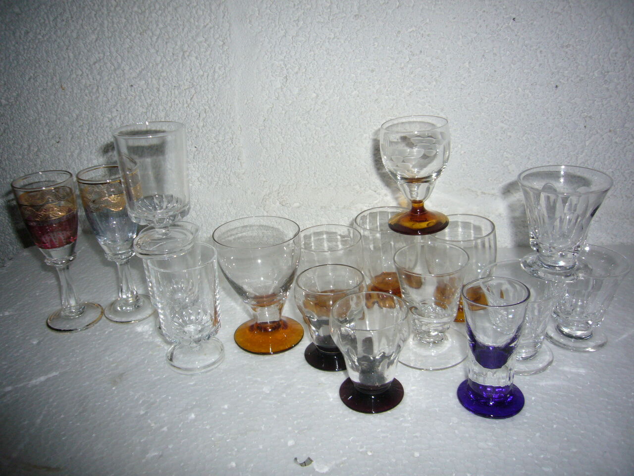 17 ex liquor crystal glass set