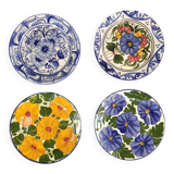 4 decorative earthenware plates