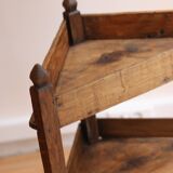 Small corner cabinet in oak, popular Burgundy work from the 19th century.