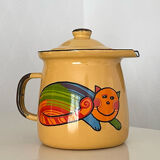 Enamelled sheet metal tea set