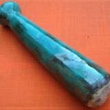 Mortar and pestle 60s glazed ceramics marbled green