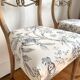 Pair of antique chairs, floral fabric