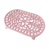 Dessous de plat en fonte rose