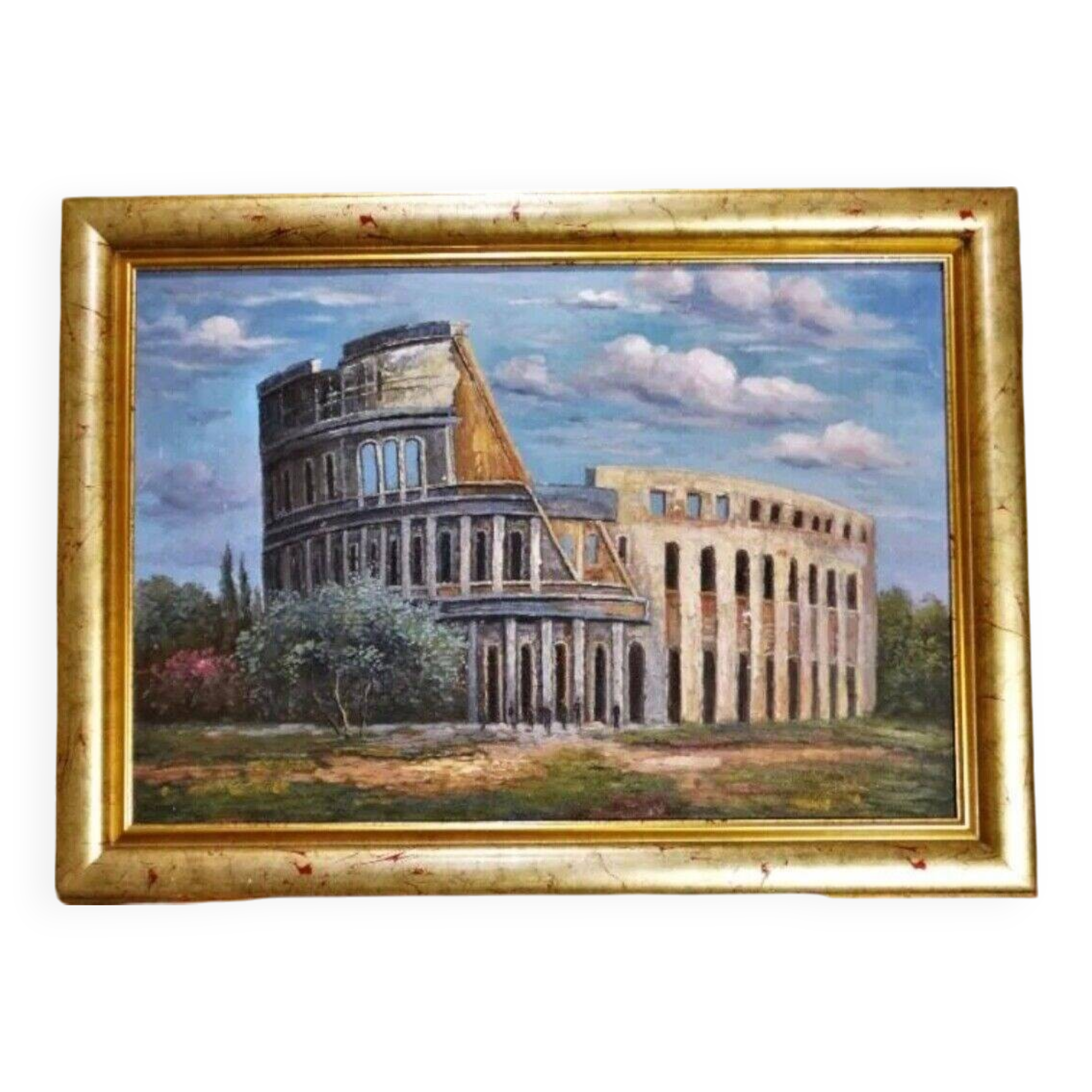 Peinture à l'huile du Colisée à Rome, XXe siècle
