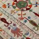 Multicoloured white kilim suzani rug – 180 x 120 cm