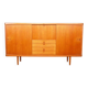 Vintage cabinet | Danish highboard | sliding doors | Bramin | 225 cm