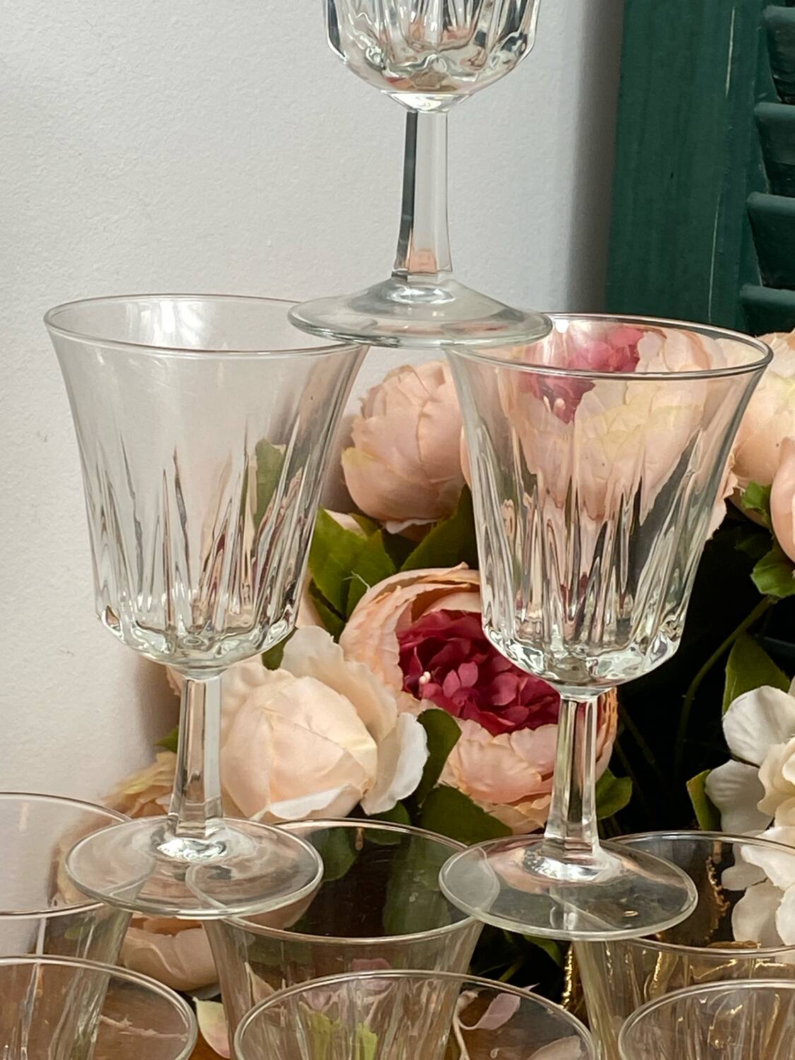 Vintage stemmed glasses, Régence Luminarc