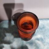 Vase en pâte de verre dégagé à l'acide
