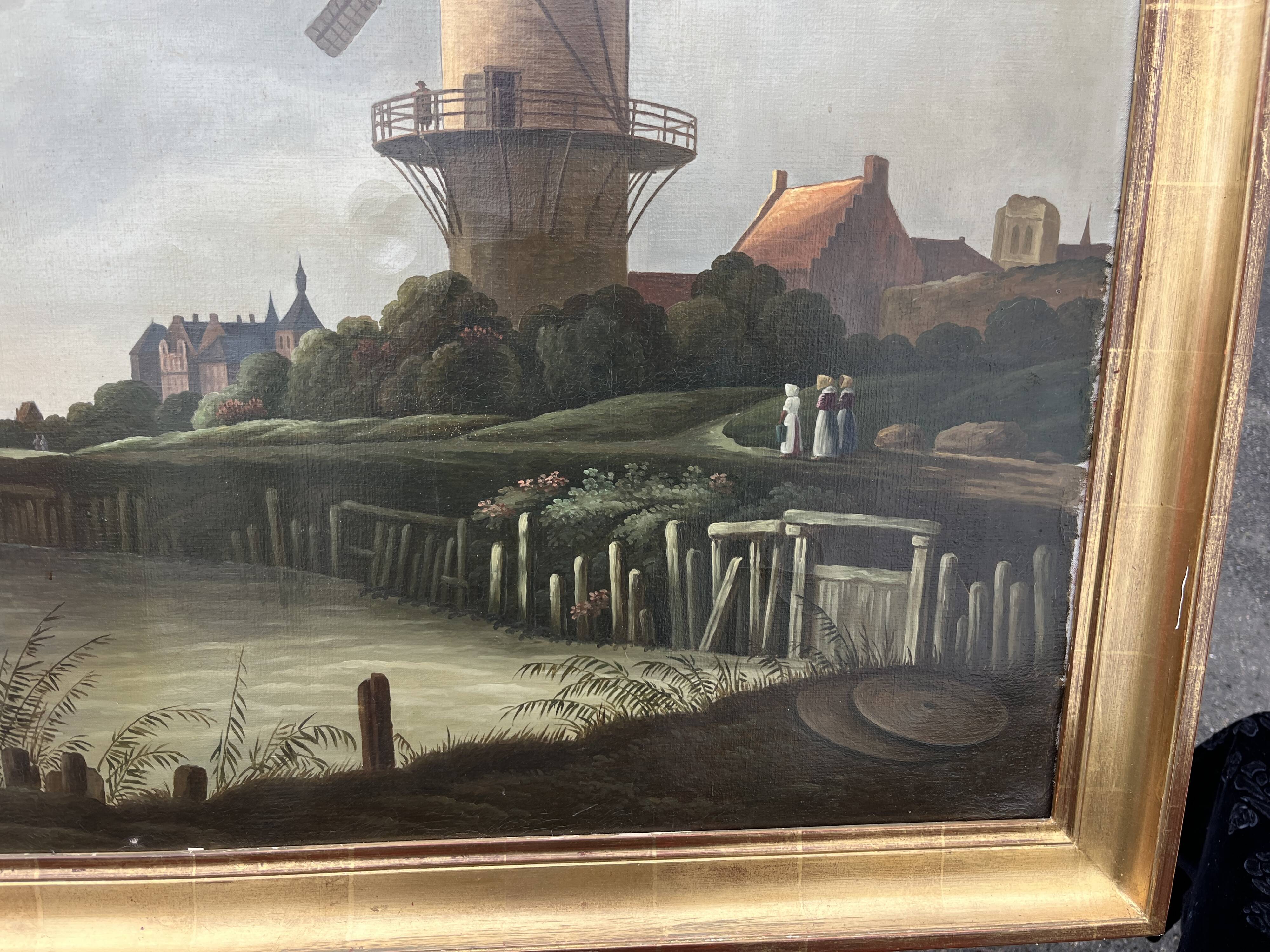 Large 19th-century painting after The Mill at Wijk bij Duurstede by Jacob van Ruisdael.