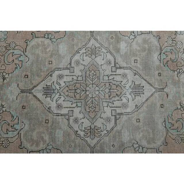 1970s Vintage Persian Handmade Wool Cotton Orange Area Rug 243x314