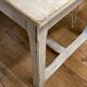 Farmhouse table 6 people white patinated in rectangular solid oak