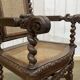 Louis XIII style armchair in oak - early 20th century
