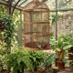 Large bamboo and rattan birdcage from the 1970s.
