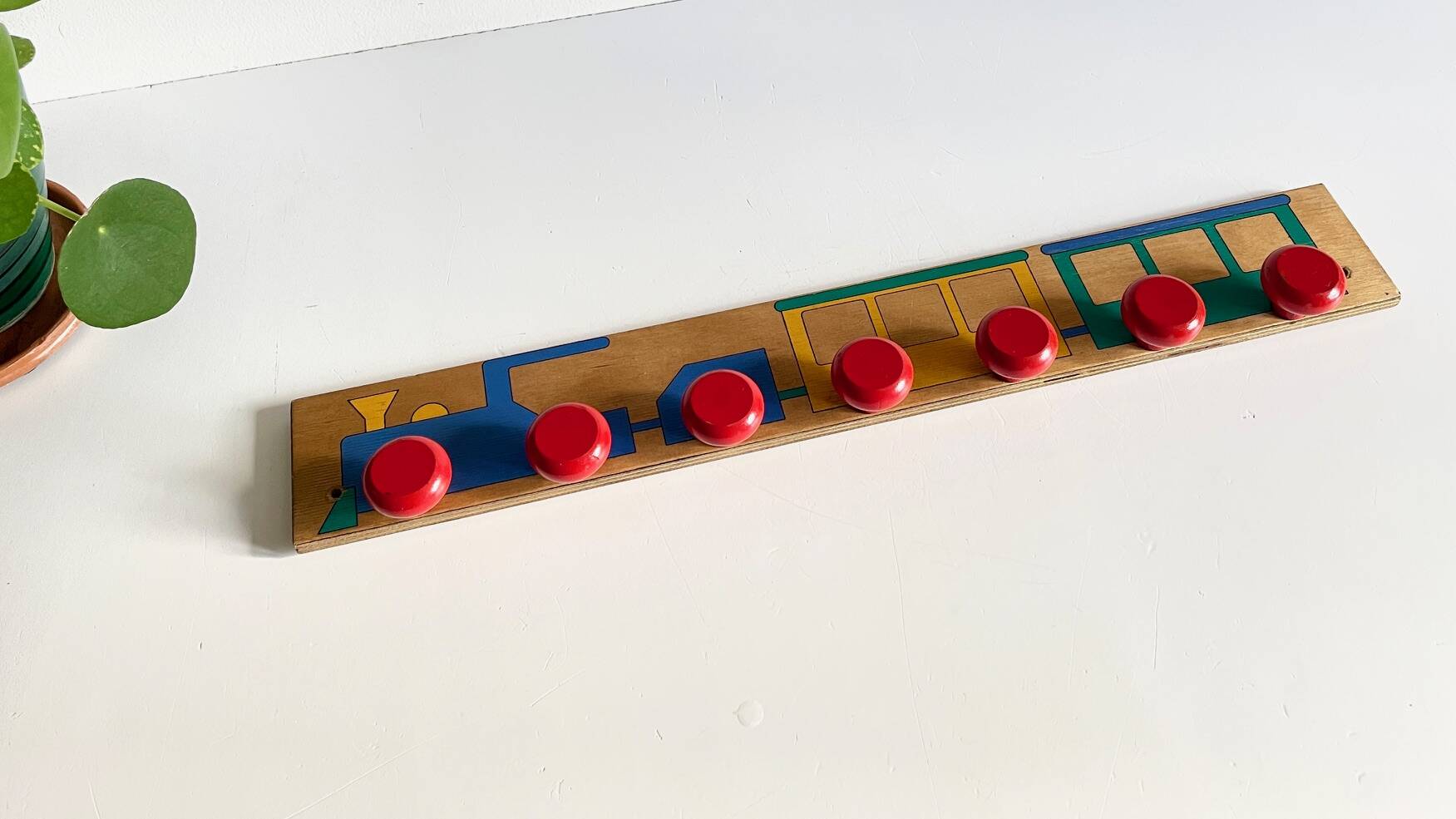 Children's Wooden Coat Rack from the 50s and 60s