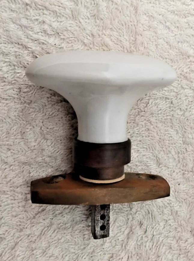 Vintage White Porcelain Door Handle