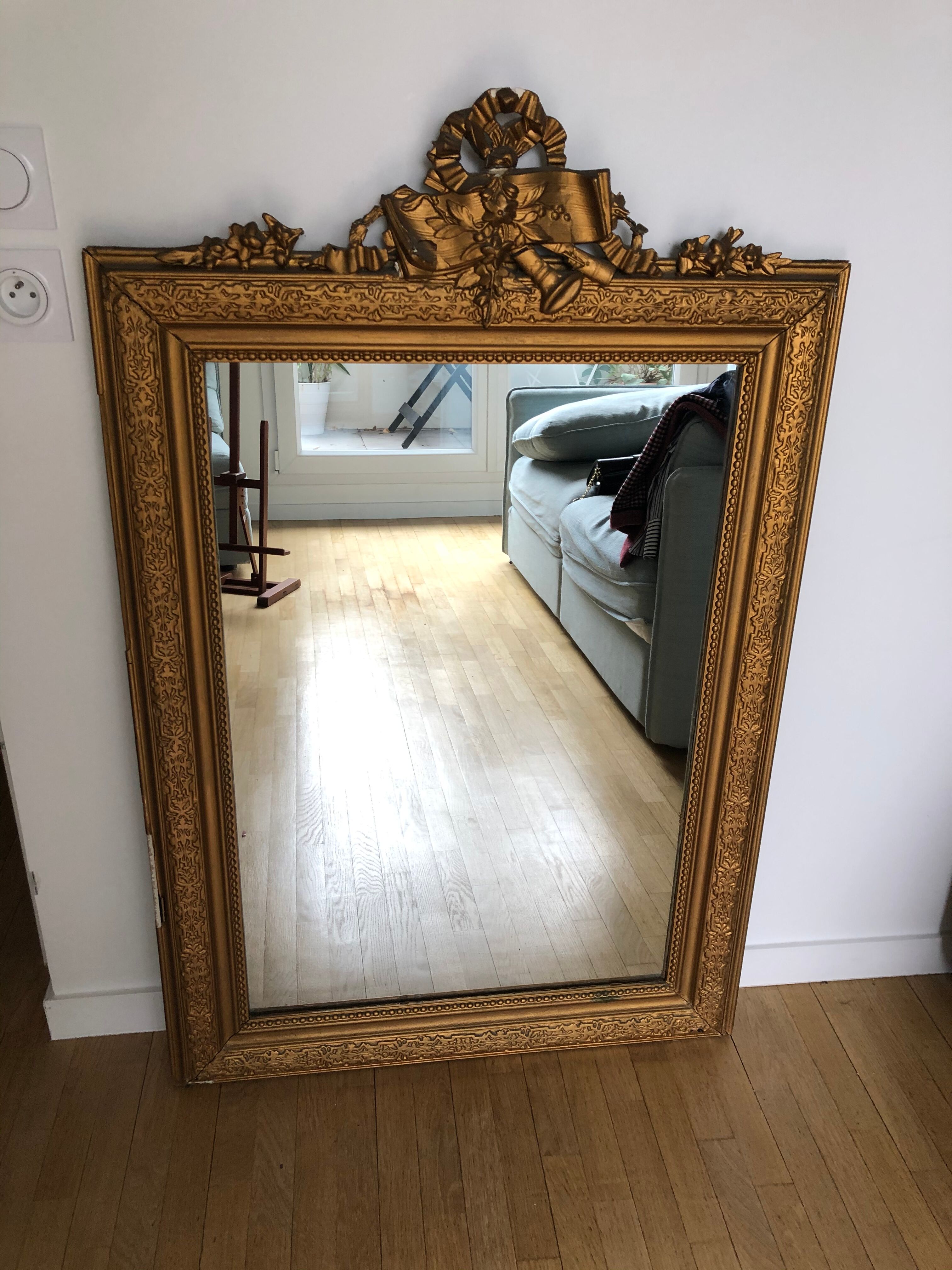 Vintage old mirror 119x76cm