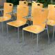 6 Scandinavian chairs from the 90s in steel and light wood from Ikea.