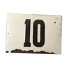 Ancienne plaque émaillée soviètique de rue numéro “10”