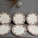 Sarreguemines earthenware dessert plates