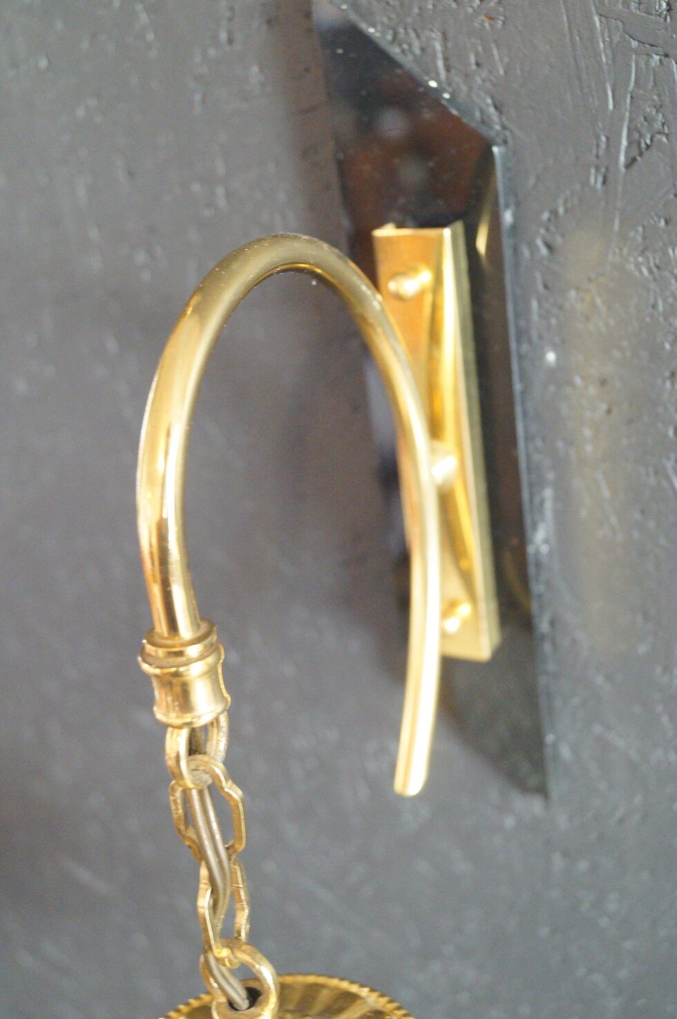 Pair of 1960 brass wall lamp