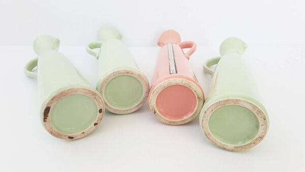 4 bouteilles vases ceramique cherry brandy georges monin 1950 vintage 50s 5