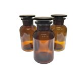 Set of 3 pharmacy bottles.