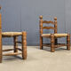 Chaises pour enfants brutalistes de Charles Dudouyt (attribuées), ensemble de 2, années 1960.