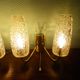 Wall lamps double lighting, with drawer, gilded metal, lampshade in worked glass - 1970