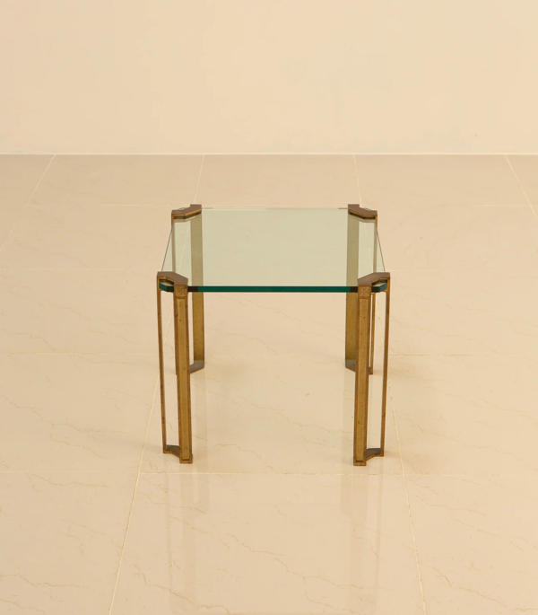 Table d'appoint en laiton par Peter Ghyczy 70's