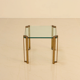 Brass side table by Peter Ghyczy 70's