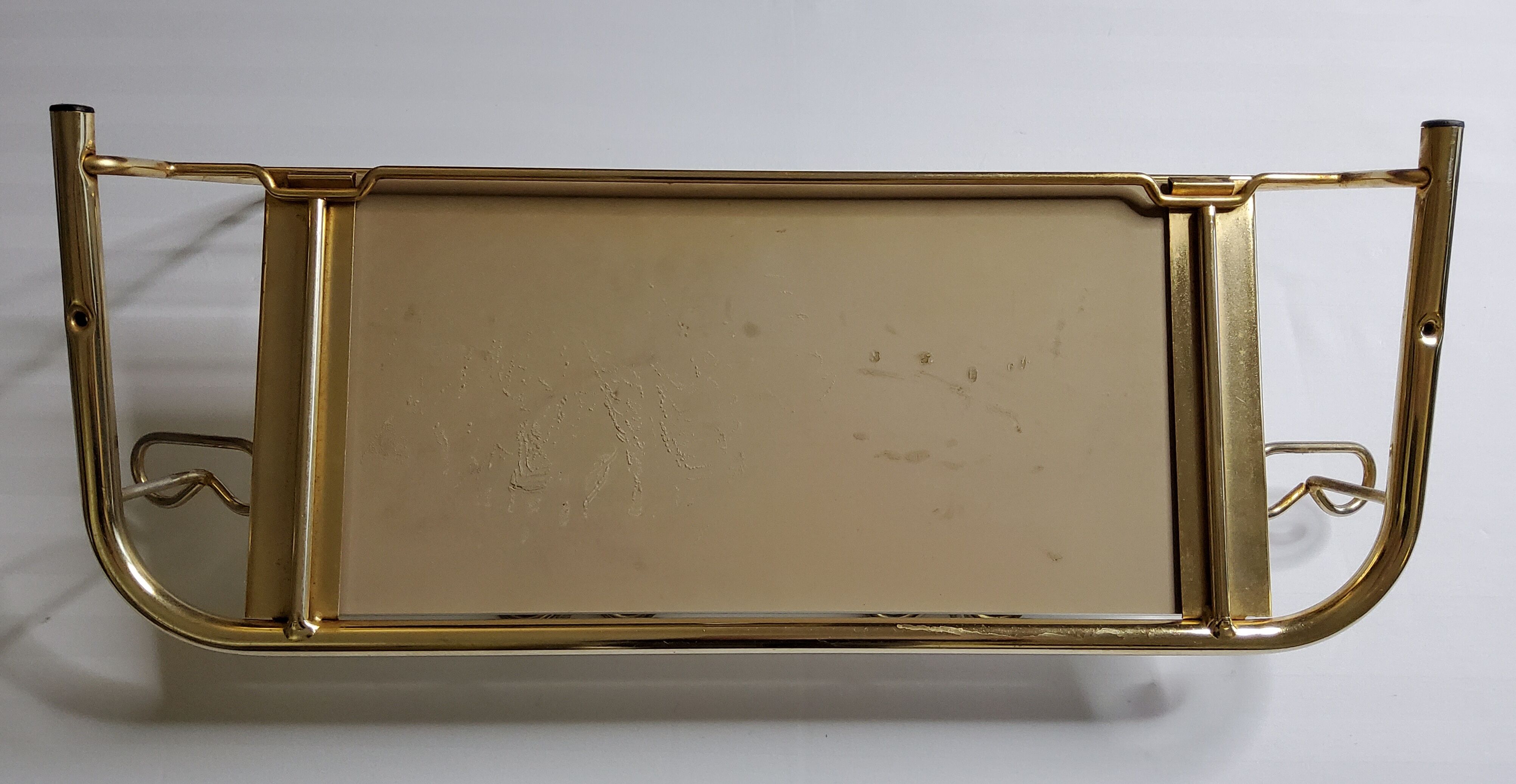 Wall coat rack in vintage gilded metal 60 cm