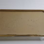 Wall coat rack in vintage gilded metal 60 cm