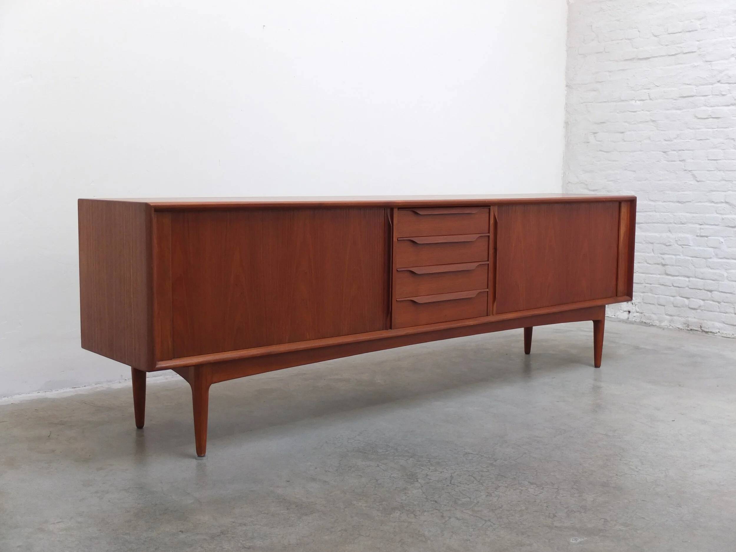 Danish sideboard with tambour doors by Bernhard Pedersen & Søn, 1960s